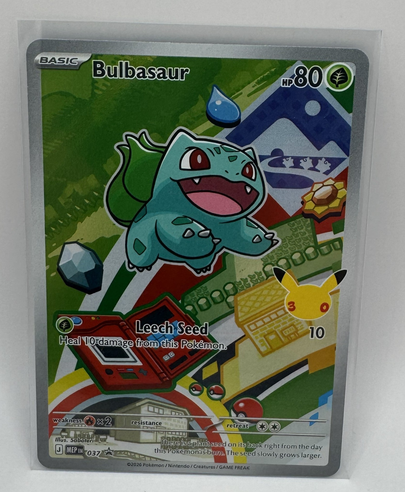 Bulbasaur 037 - First Partner Illustration Full Art Promo - Mega Evolution - MINT