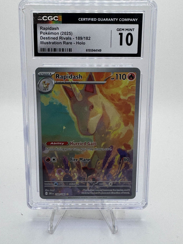 Rapidash (Textured Full Art Holofoil) — CGC 10 [DRI #189/182]