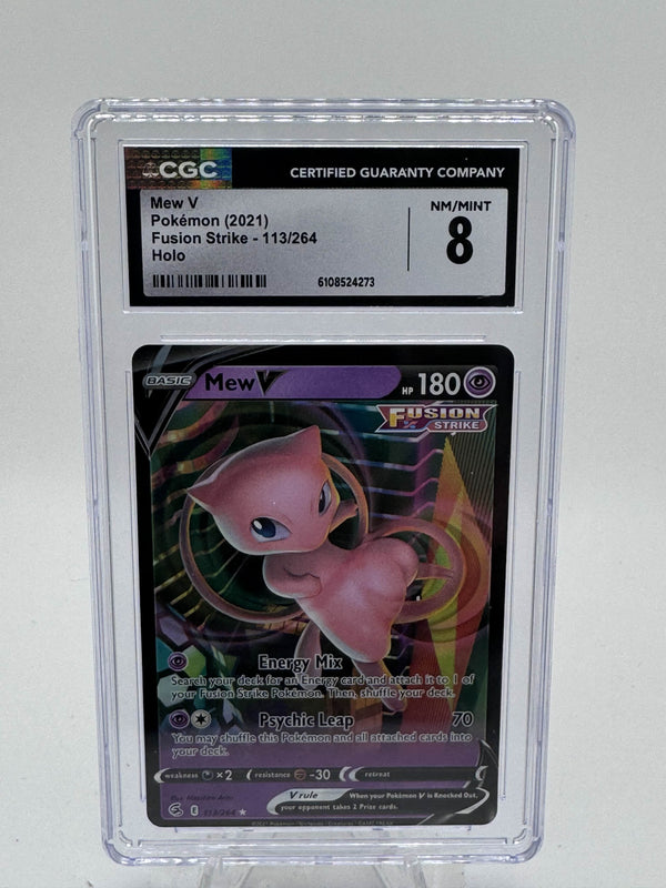 Mew V (Holofoil) — CGC 8 [FST #113/264]
