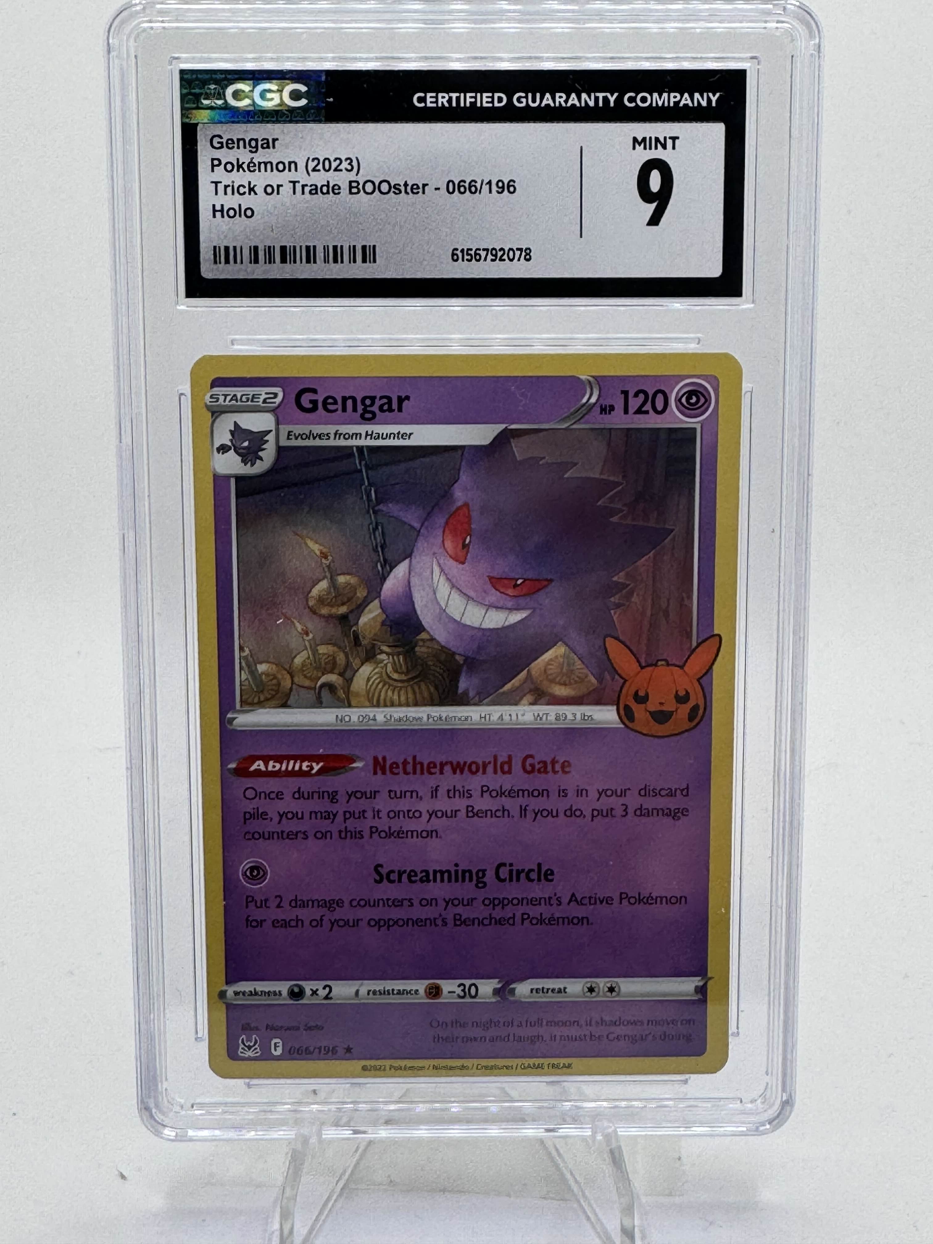 Gengar (Galaxy Holofoil) — CGC 9 [TOT #066/196]