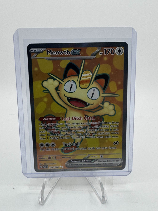 Meowth ex (Textured Full Art Holofoil) [ME03 #107/088]