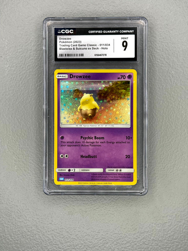 Drowzee (Confetti Holofoil) — CGC 9 Mint [TCG Classic Blastoise Deck #011/034]
