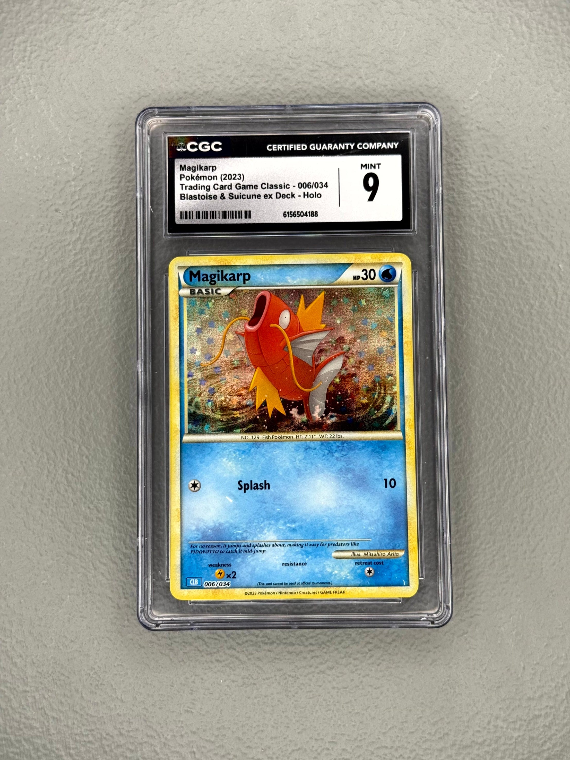 Magikarp (Confetti Holofoil) — CGC 9 Mint [TCG Classic Blastoise Deck #006/034]