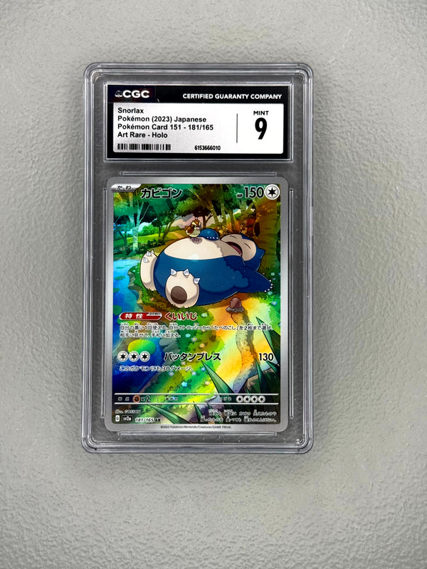 Snorlax (Full Art Holofoil) — CGC 9 Mint [Card 151 #181/165]