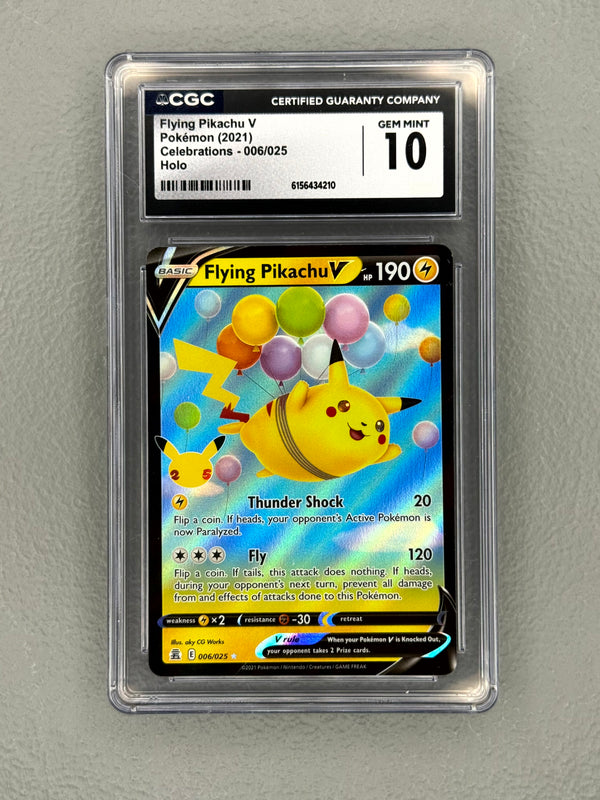Flying Pikachu V (V Holofoil) — CGC Gem Mint 10 [Sword & Shield: Celebrations #006/025]