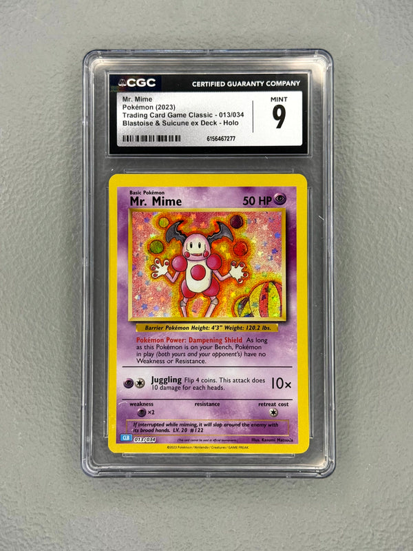 Mr. Mime (Confetti Holofoil) — CGC Mint 9 [Pokémon TCG Classic #013/034]