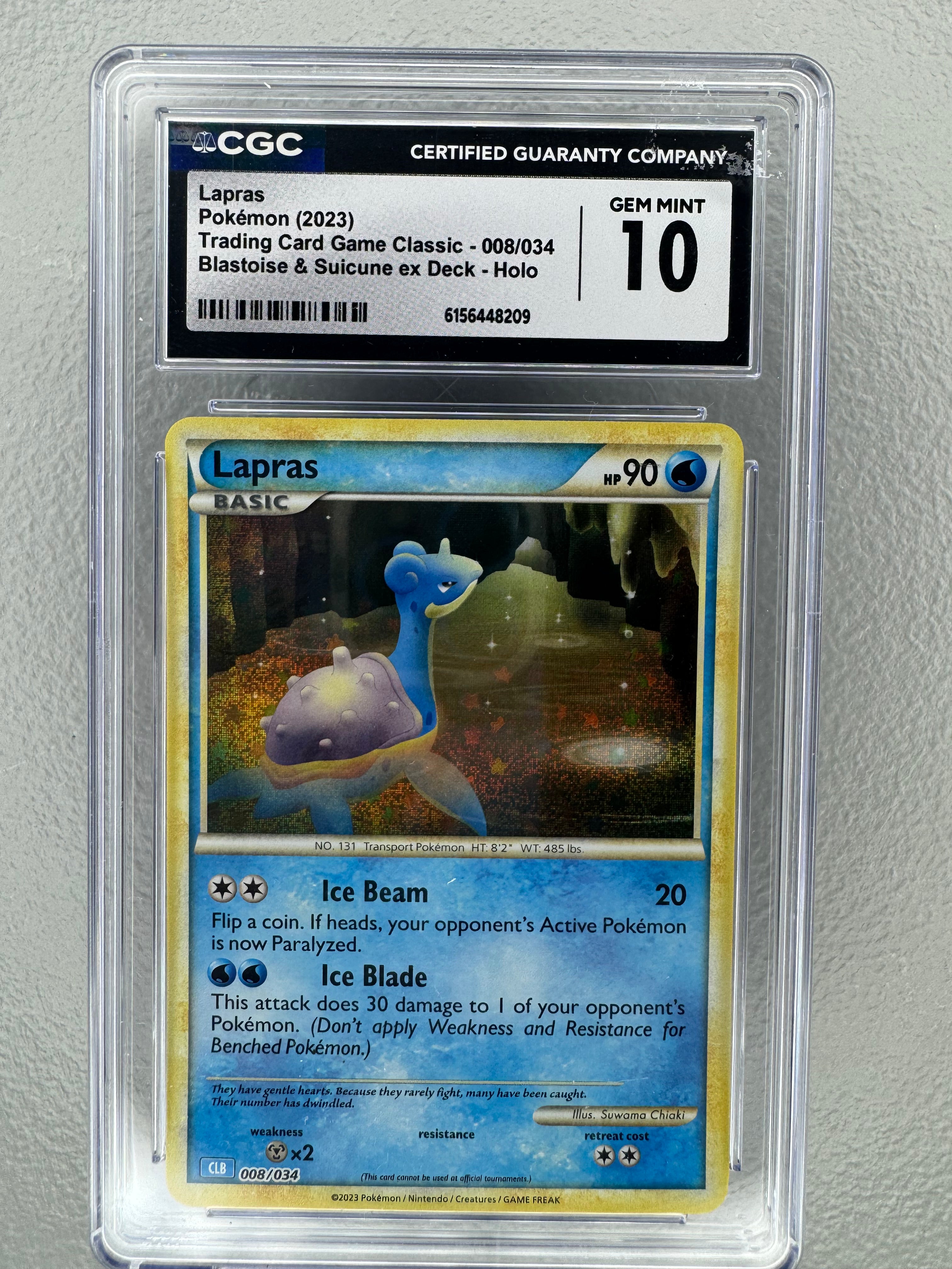 Lapras (Holofoil) - CGC 10 [TCG Classic Blastoise Deck #008/034]
