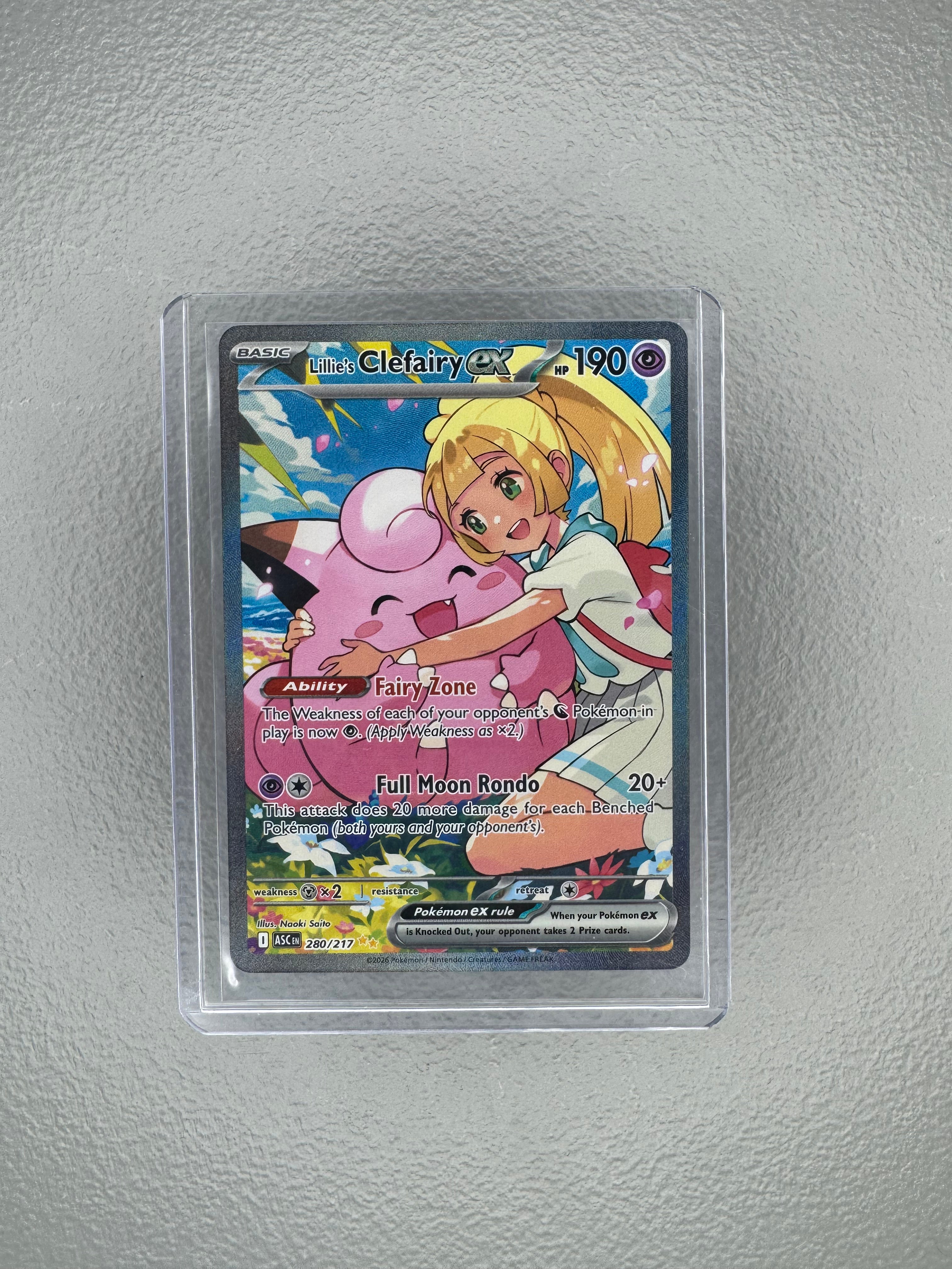 Lillie's Clefairy ex (Full Art Textured Holofoil) [Ascended Heroes #280/217]