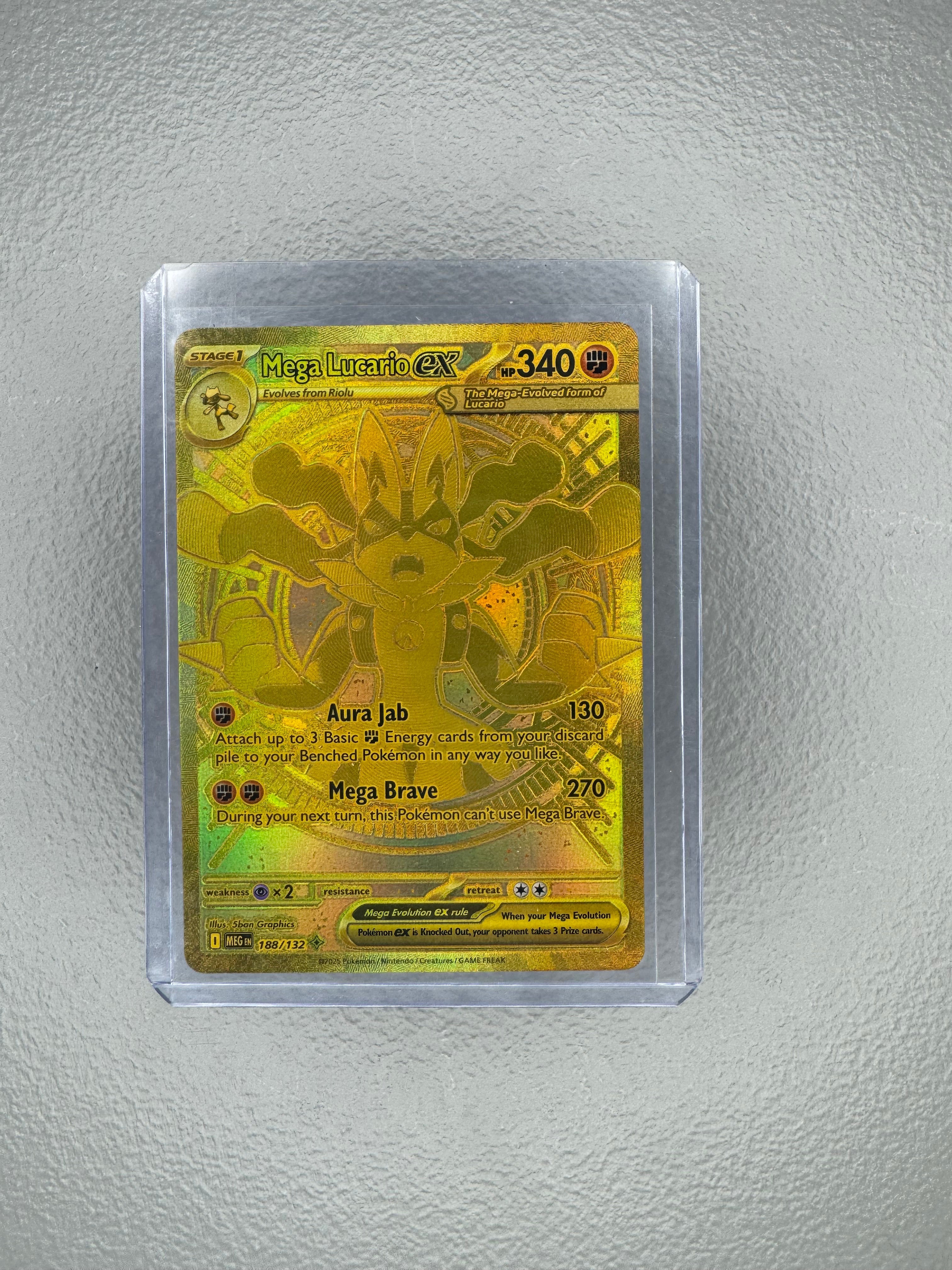 Mega Lucario ex (Full Art Textured Gold Holofoil) [Mega Evolution #188/132]