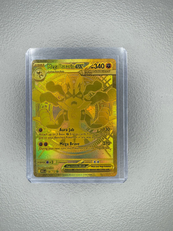 Mega Lucario ex (Full Art Textured Gold Holofoil) [Mega Evolution #188/132]