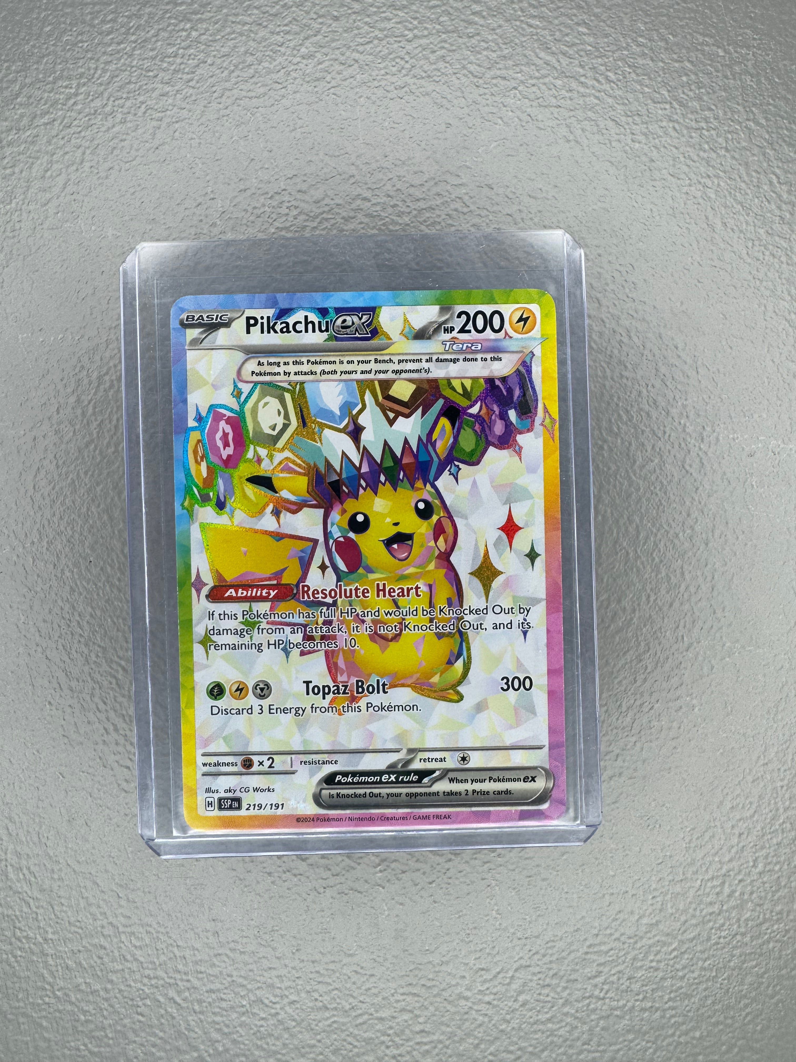 Pikachu ex (Full Art Textured Holofoil) [Surging Sparks #219/191]