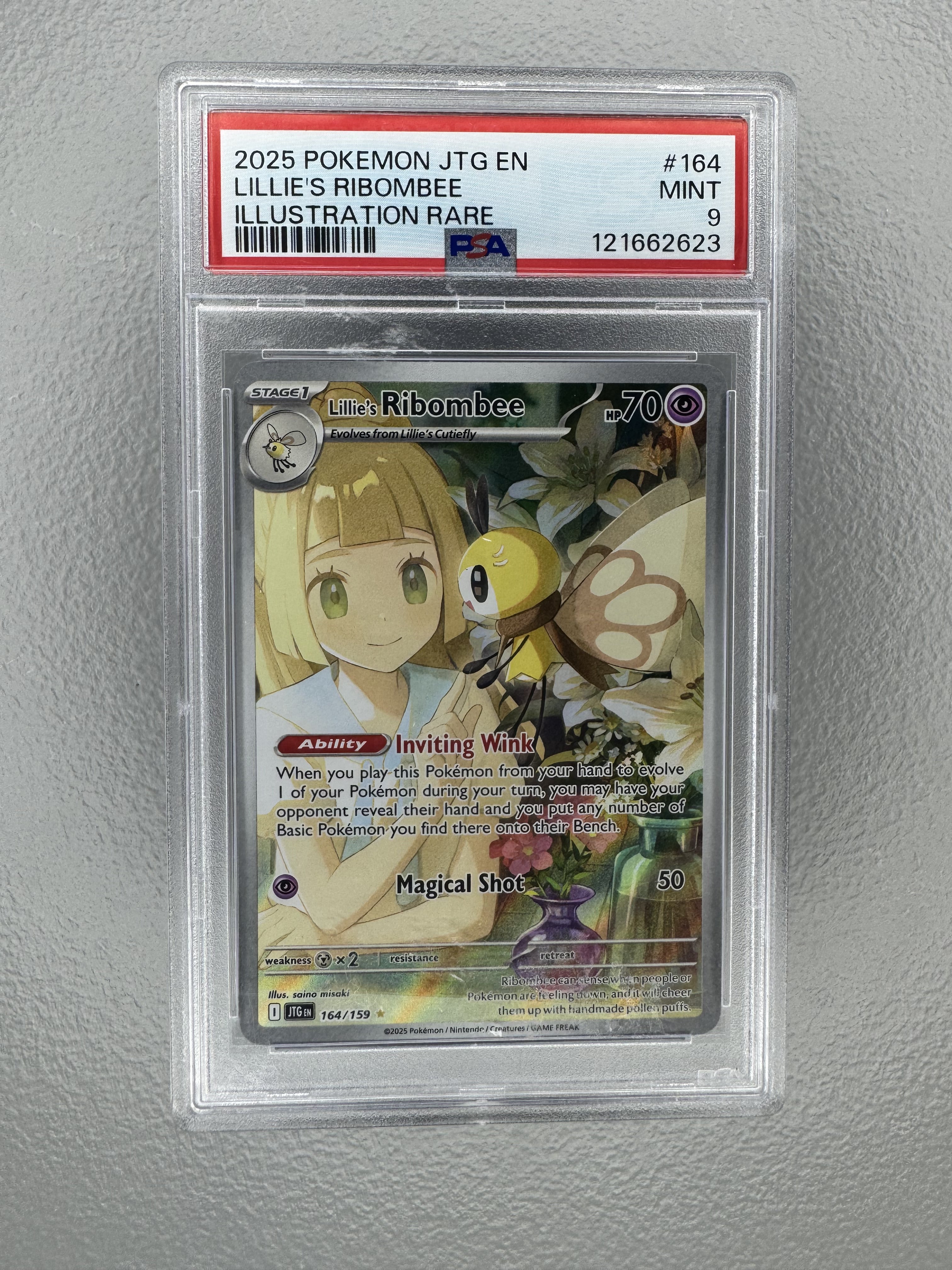 Lillie's Ribombee (Full Art Holofoil) - PSA 9 [SV09 #164/159]